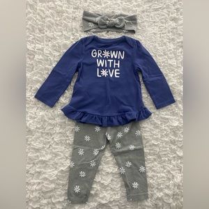 Cat & Jack “Grown with Love” 3-piece set - size 12 months